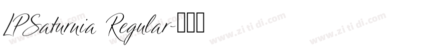 LPSaturnia Regular字体转换